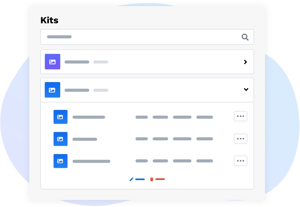 interface for bundle kits